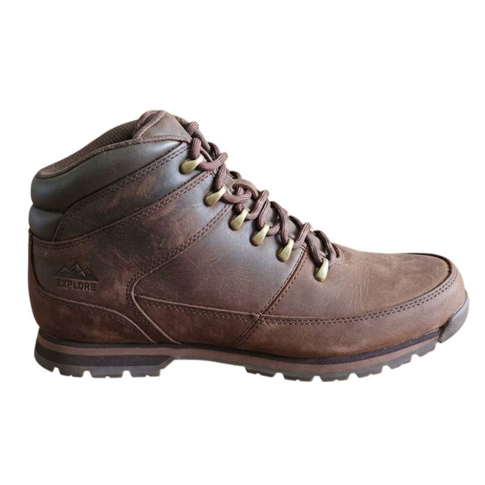 Firetrap Mens Rhino Leather Ankle Boots / Dark Brown